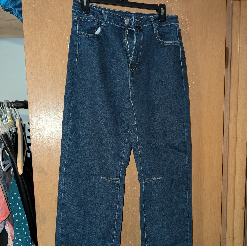 Missguided Dark Blue Relaxed Women's Jeans
